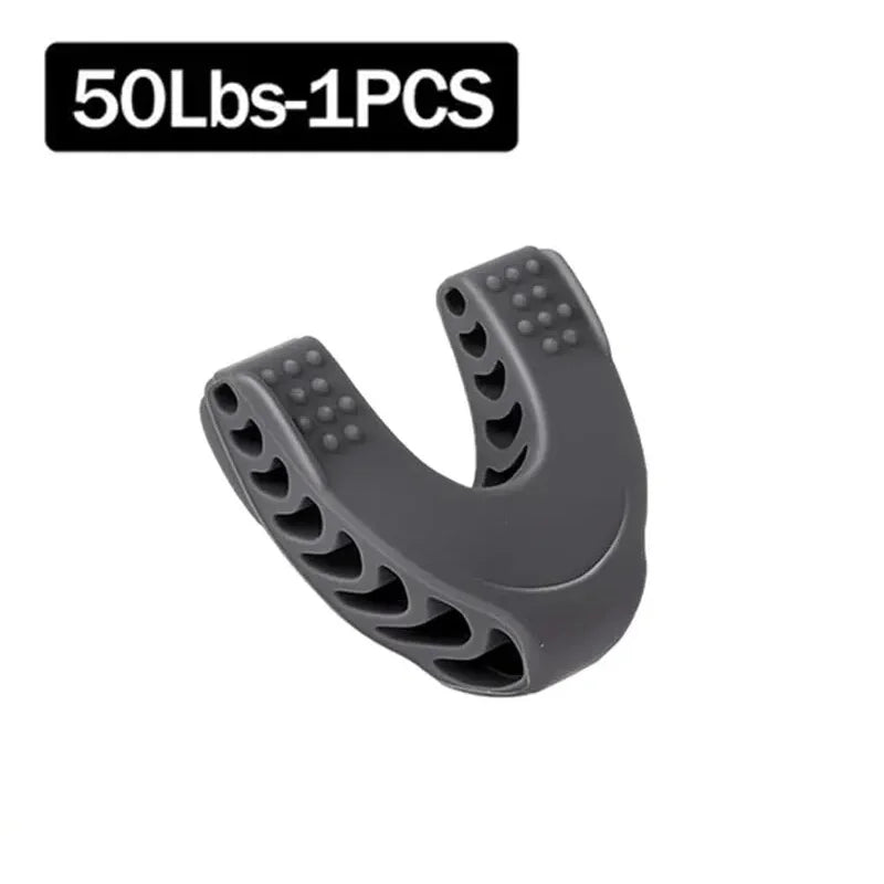 U-shaped silicone jaw exerciser with multiple resistance levels for facial training - product image