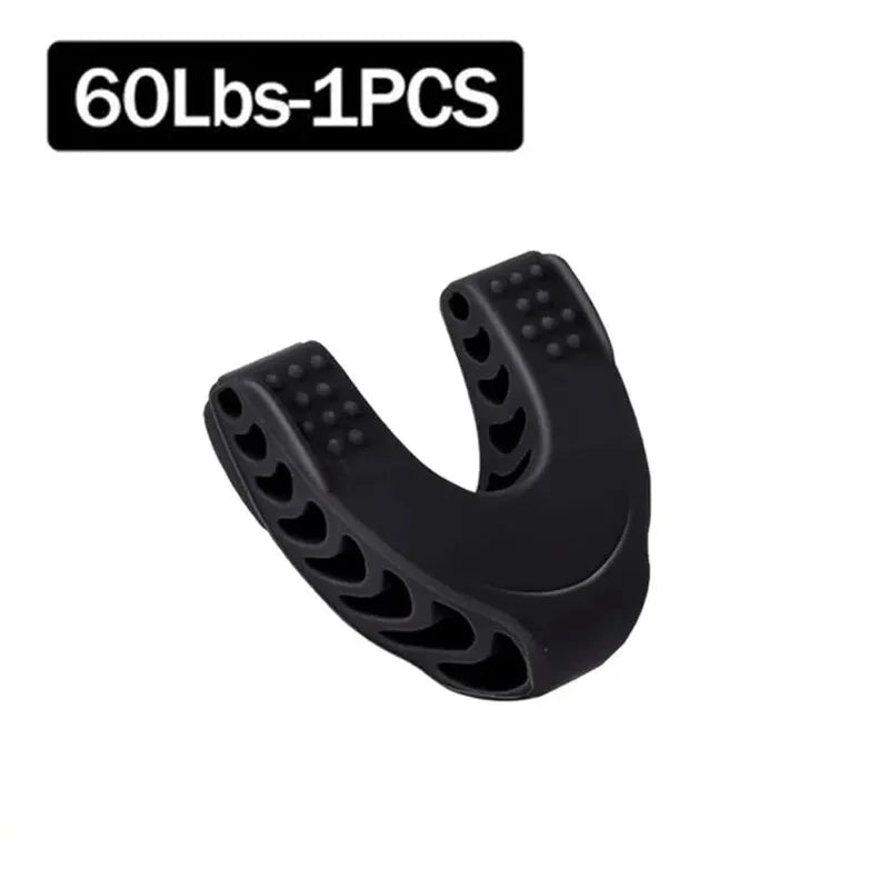 U-shaped silicone jaw exerciser with multiple resistance levels for facial training - product image