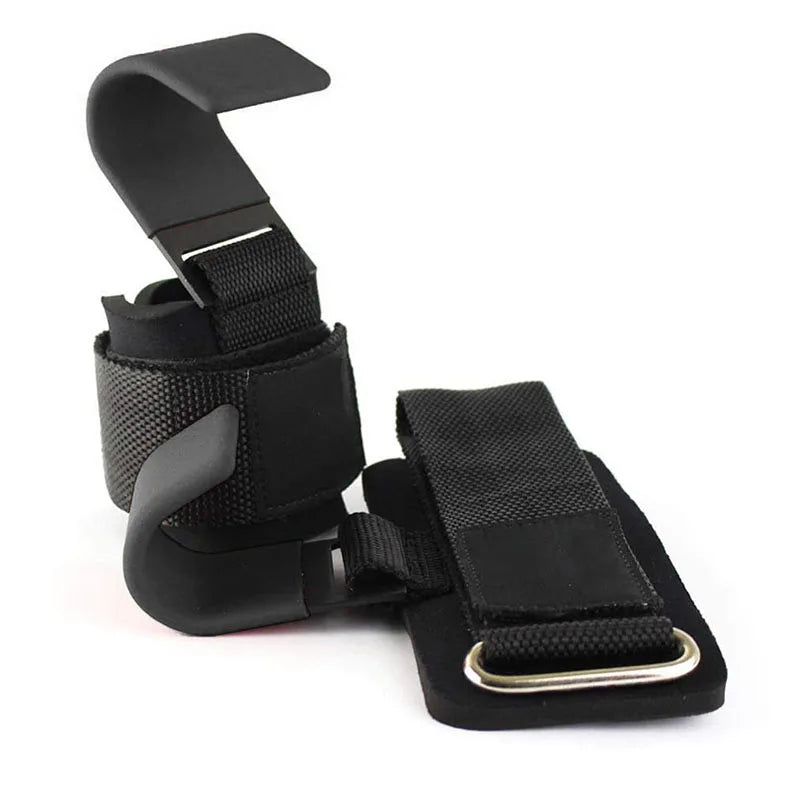 Weight lifting hook grips with adjustable wrist wraps and non-slip coating - product image