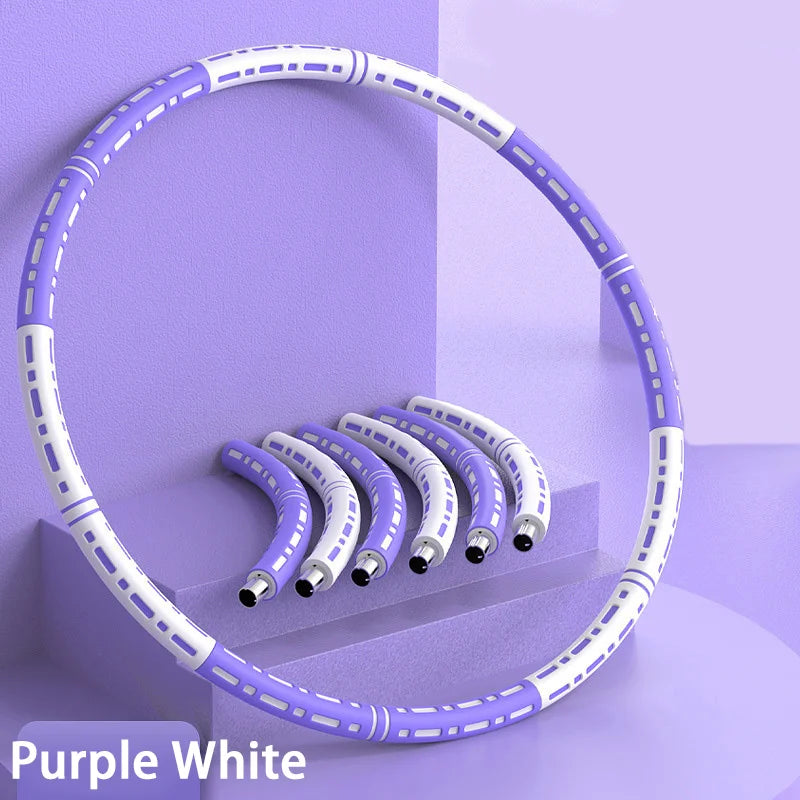 Weighted fitness yoga loop hoop with detachable sections for slimming - product image