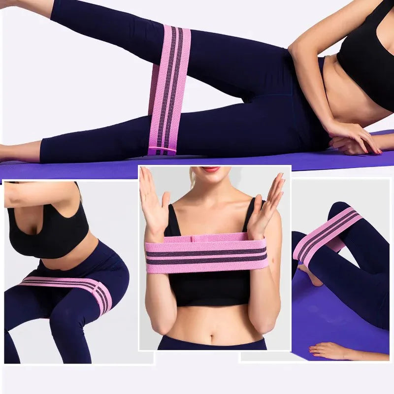 Widened thickened elastic resistance bands set for fitness and hip training - product image
