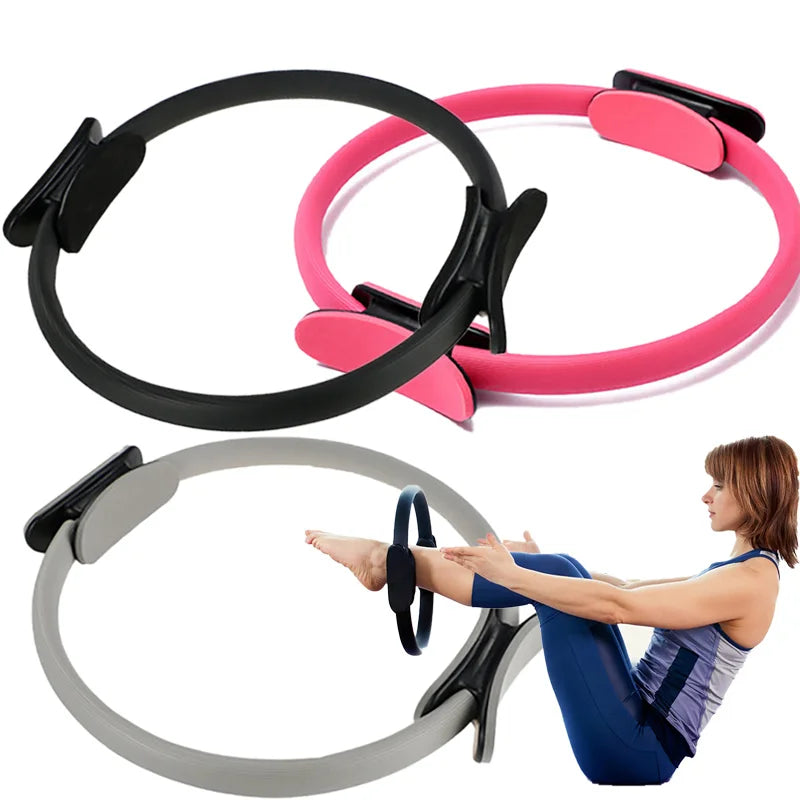 Yoga pilates ring with padded non-slip fiberglass frame for muscle training - product image