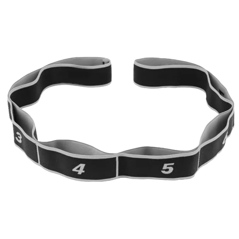 Yoga pull strap belt with 8 sections and elastic resistance for stretching - product image