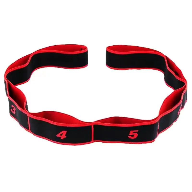 Yoga pull strap belt with 8 sections and elastic resistance for stretching - product image