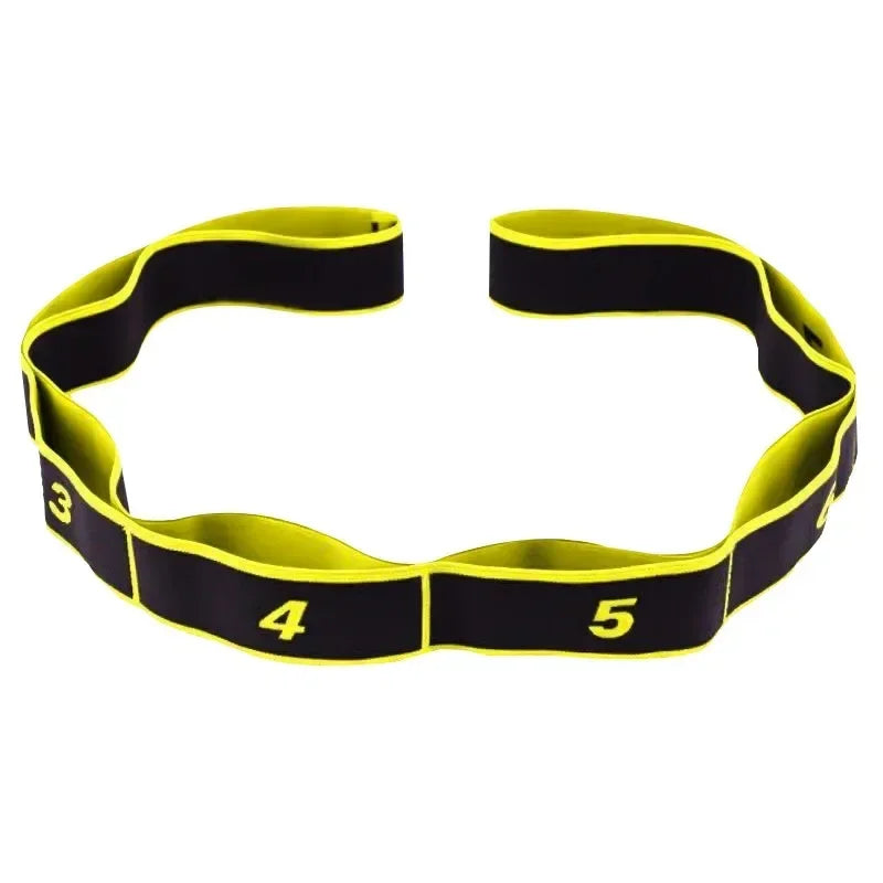 Yoga pull strap belt with 8 sections and elastic resistance for stretching - product image