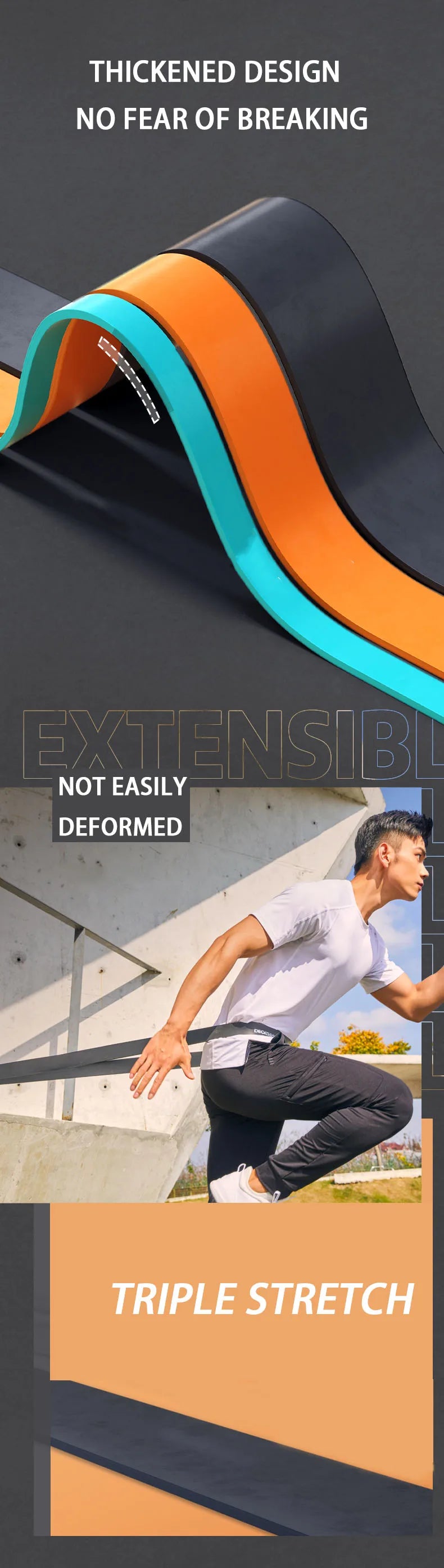 Yoga resistance band with multiple tension levels for strength training - product image