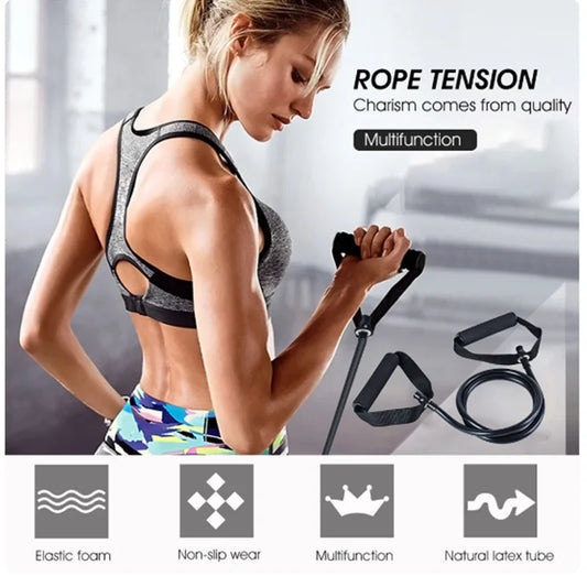 120cm level 5 elastic exercise tube for chest expansion and muscle training - product image