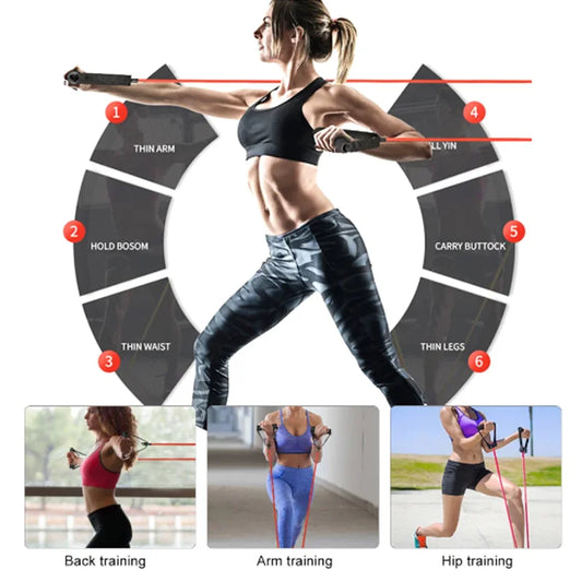 120cm level 5 elastic exercise tube for chest expansion and muscle training - product image