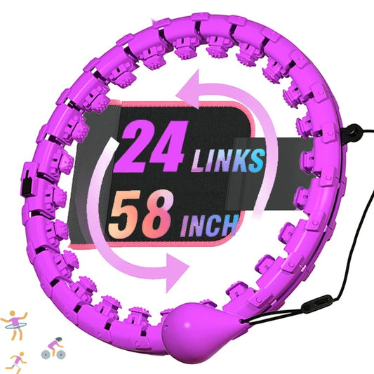 24-section detachable massage fitness ring with adjustable waist protection belt - product image