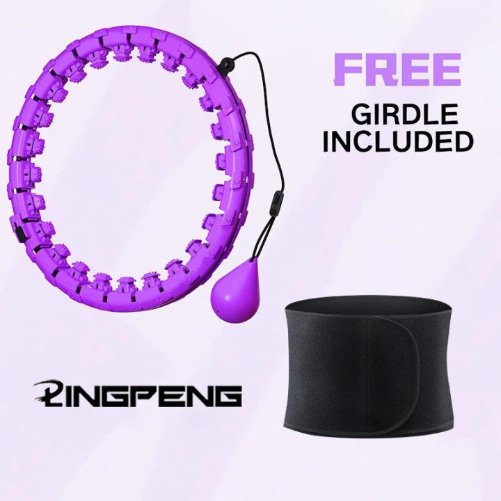 24-section detachable massage fitness ring with adjustable waist protection belt - product image