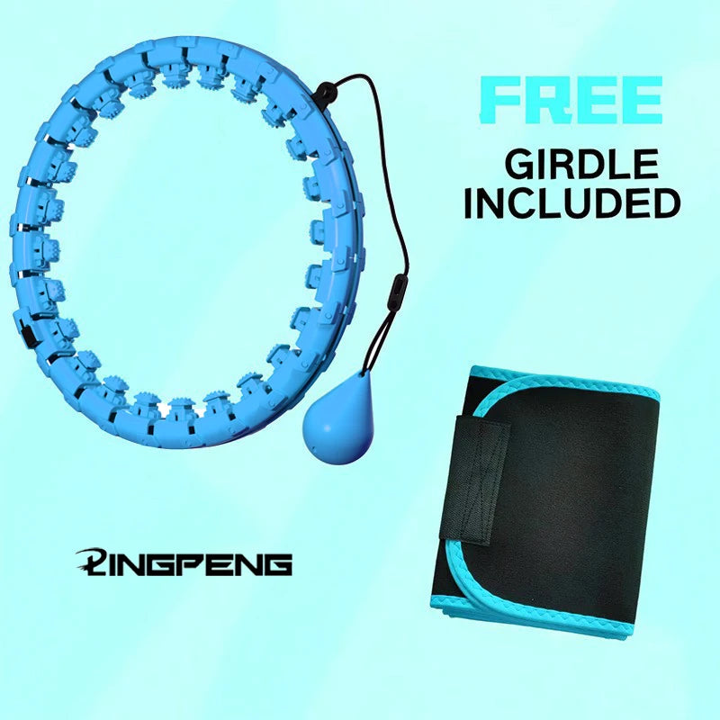 24-section detachable massage fitness ring with adjustable waist protection belt - product image