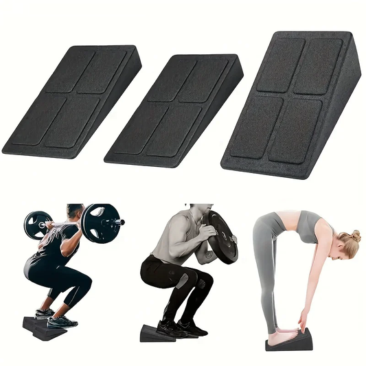 3pcs adjustable non-slip squat wedge blocks for deadlift and stretching - product image