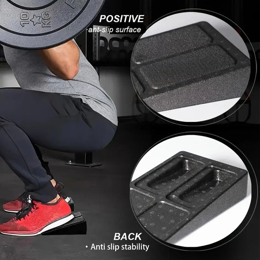 3pcs adjustable non-slip squat wedge blocks for deadlift and stretching - product image