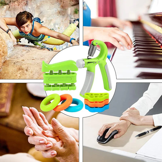 5pcs adjustable finger grip strength trainer for hand rehabilitation - product image