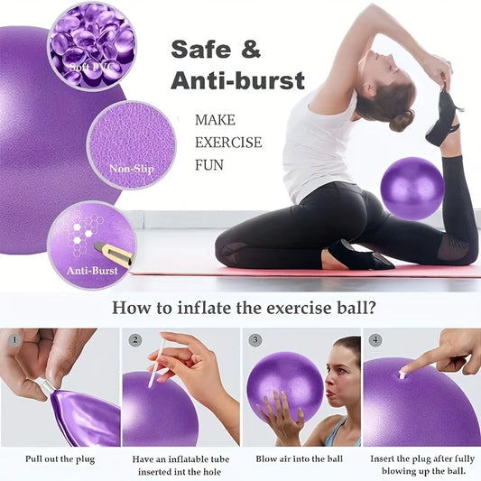 7-piece pilates set with pilates ring mini ball resistance band and yoga tube - product image