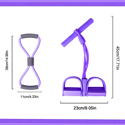 8-shaped resistance band chest expander with thickened foam handles for strength training - product image