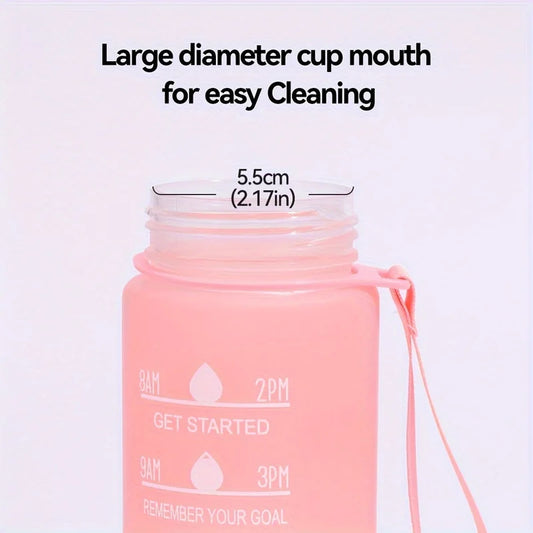 900ml high temperature resistant sports water bottle with silicone straw - product image