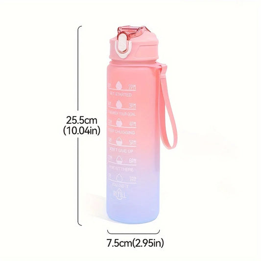 900ml high temperature resistant sports water bottle with silicone straw - product image