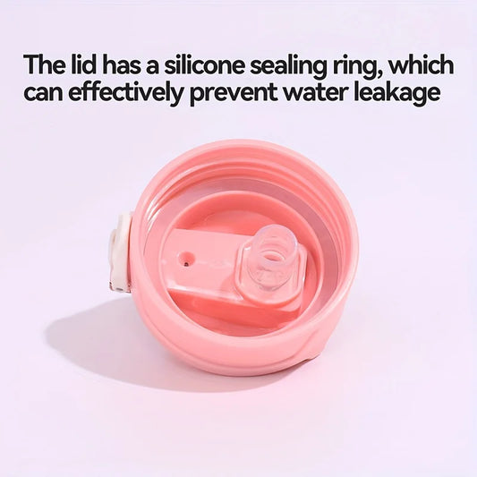 900ml high temperature resistant sports water bottle with silicone straw - product image