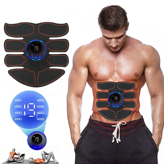 Abs ems muscle stimulator for abdominal and body training with rechargeable battery - product image