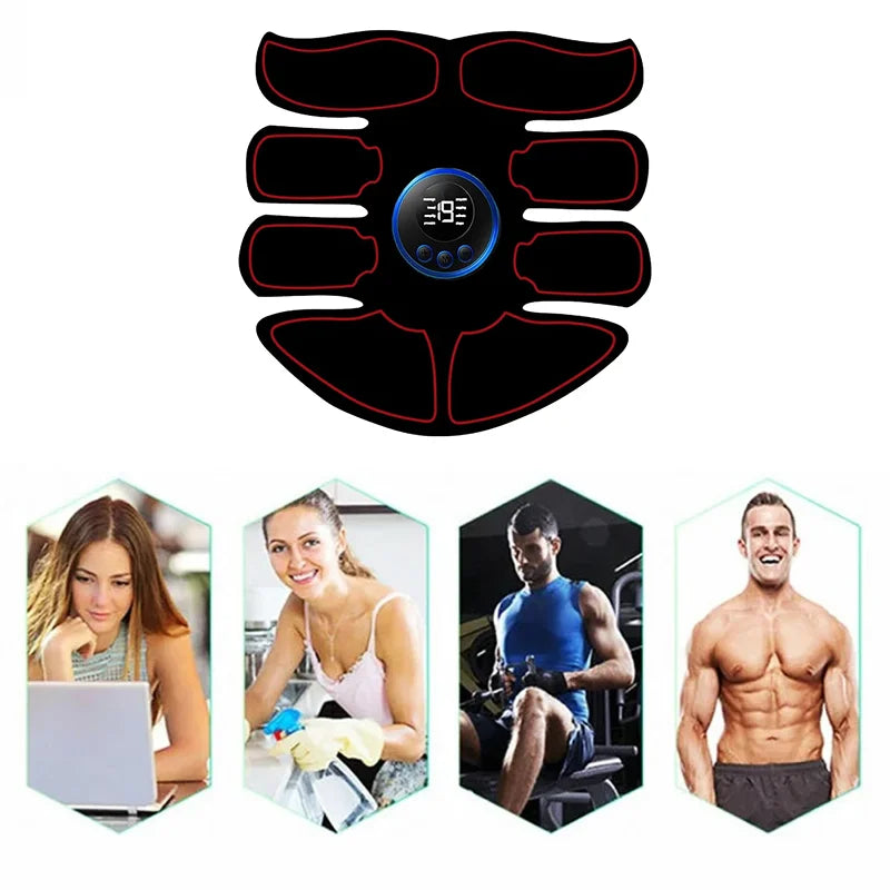 Abs ems muscle stimulator for abdominal and body training with rechargeable battery - product image