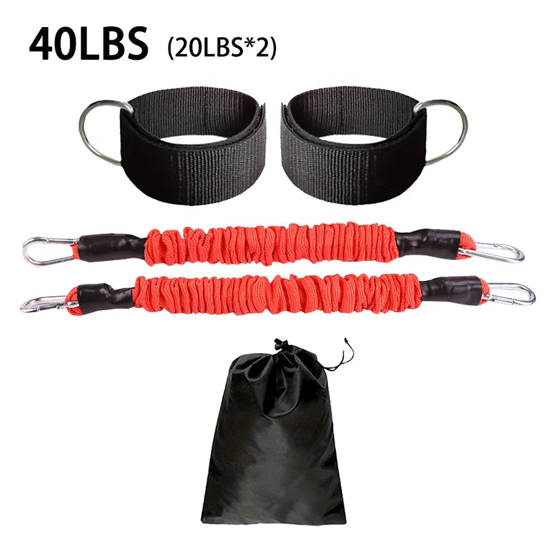 Adjustable ankle strap resistance band set for hip and leg muscle training - product image