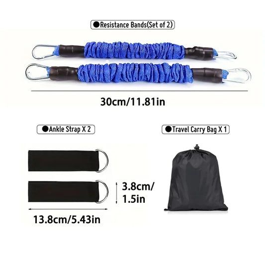 Adjustable ankle strap resistance band set for hip and leg muscle training - product image