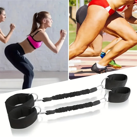 Adjustable ankle strap resistance band set for hip and leg muscle training - product image