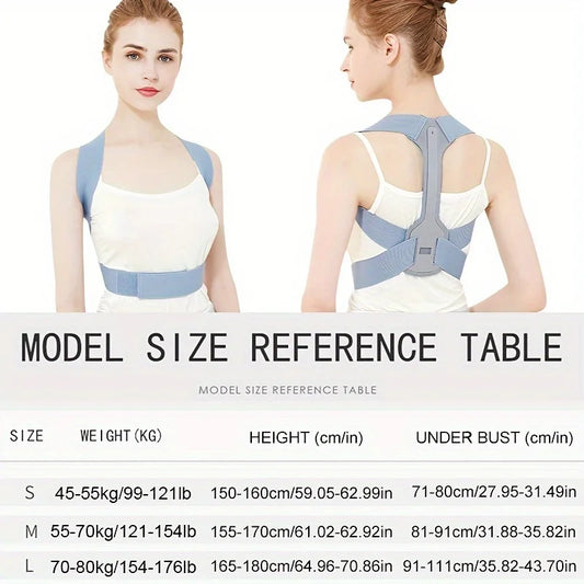 Adjustable back support posture corrector belt for shoulder and lumbar alignment - product image