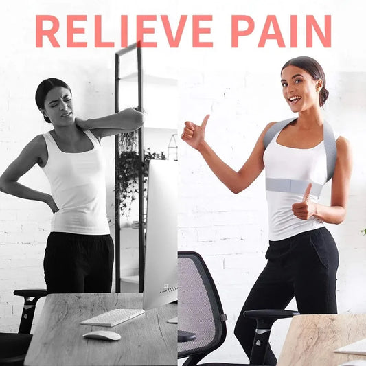 Adjustable back support posture corrector belt for shoulder and lumbar alignment - product image