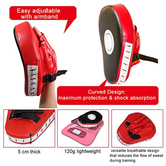 Adjustable curved boxing focus pad with shock absorption foam - product image