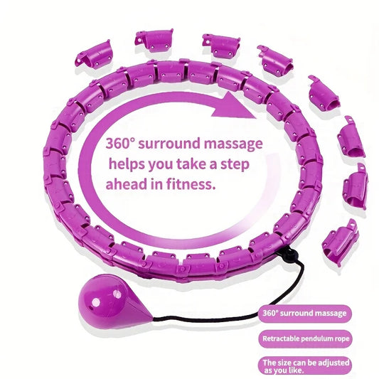 Adjustable detachable abdominal workout fitness ring with massage nodes - product image