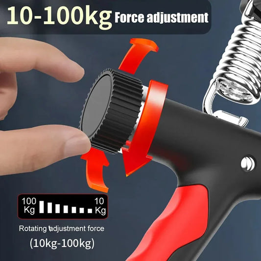 Adjustable electronic hand grip with counting and strength training - product image
