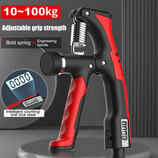 Adjustable electronic hand grip with counting and strength training - product image