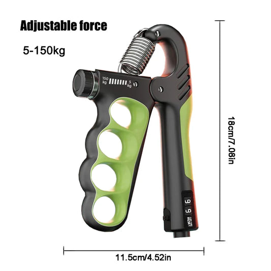 Adjustable grip strength device with mechanical counter for hand and wrist training - product image
