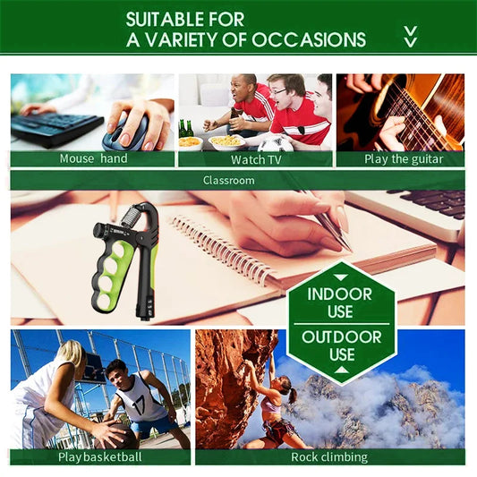 Adjustable grip strength device with mechanical counter for hand and wrist training - product image