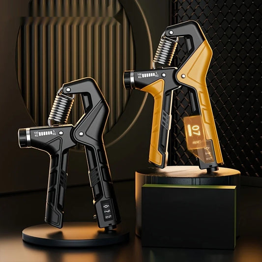Adjustable grip strength trainer with digital counter and anti-slip handle - product image