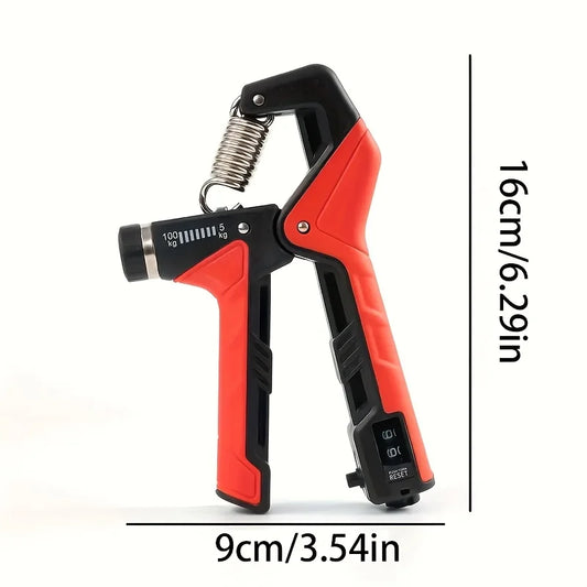 Adjustable grip strength trainer with digital counter and anti-slip handle - product image