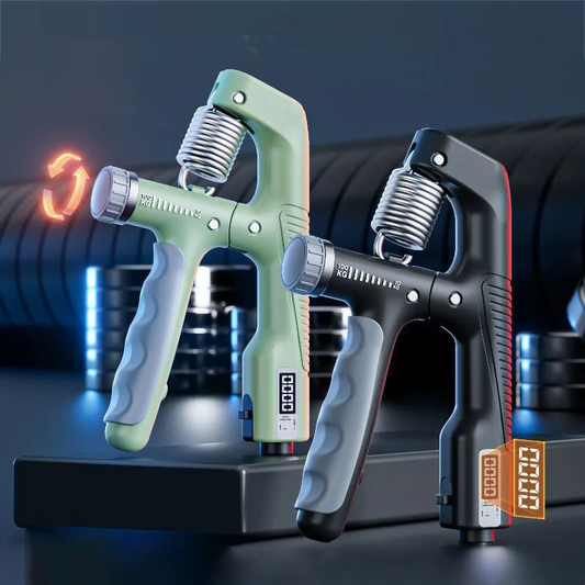 Adjustable grip strength trainer with electronic counting and non-slip tpr handle - product image