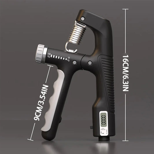 Adjustable grip strength trainer with electronic counting and non-slip tpr handle - product image