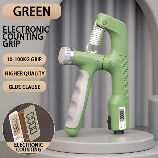 Adjustable grip strength trainer with electronic counting and non-slip tpr handle - product image