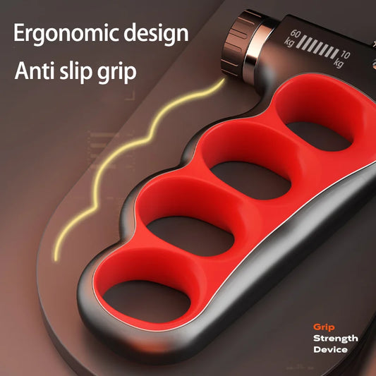 Adjustable hand grip strengthener with mechanical counting stainless steel spring - product image