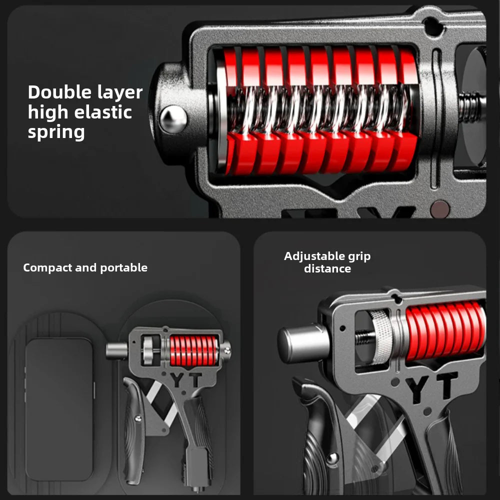 Adjustable heavy duty hand exerciser with non-slip grip for strength training - product image