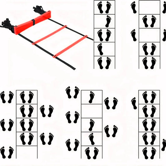 Adjustable nylon agility ladder for speed and coordination training - product image