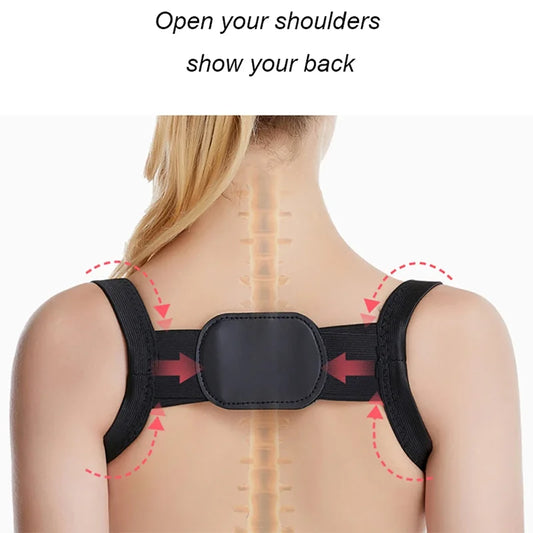 Adjustable posture corrector back support shoulder belt - product image