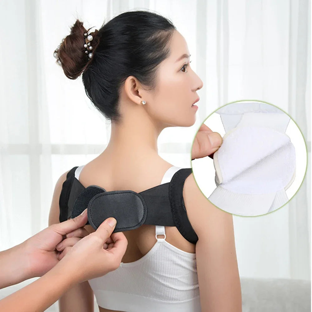 Adjustable posture corrector back support shoulder belt - product image