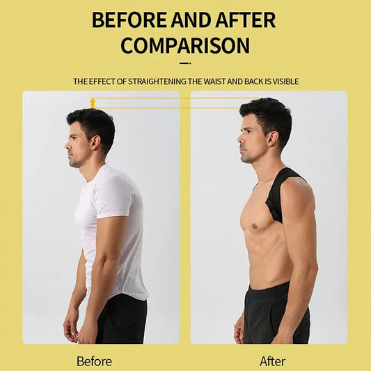 Adjustable posture corrector brace for upper back, neck, shoulder, and clavicle support - product image