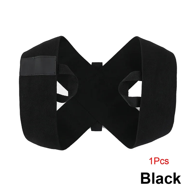 Adjustable posture corrector brace for upper back, neck, shoulder, and clavicle support - product image