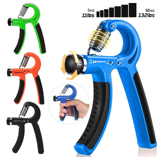 Adjustable resistance hand grip strengthener with ergonomic non-slip handles - product image
