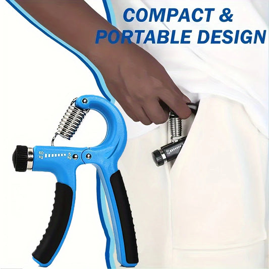 Adjustable resistance hand grip strengthener with ergonomic non-slip handles - product image